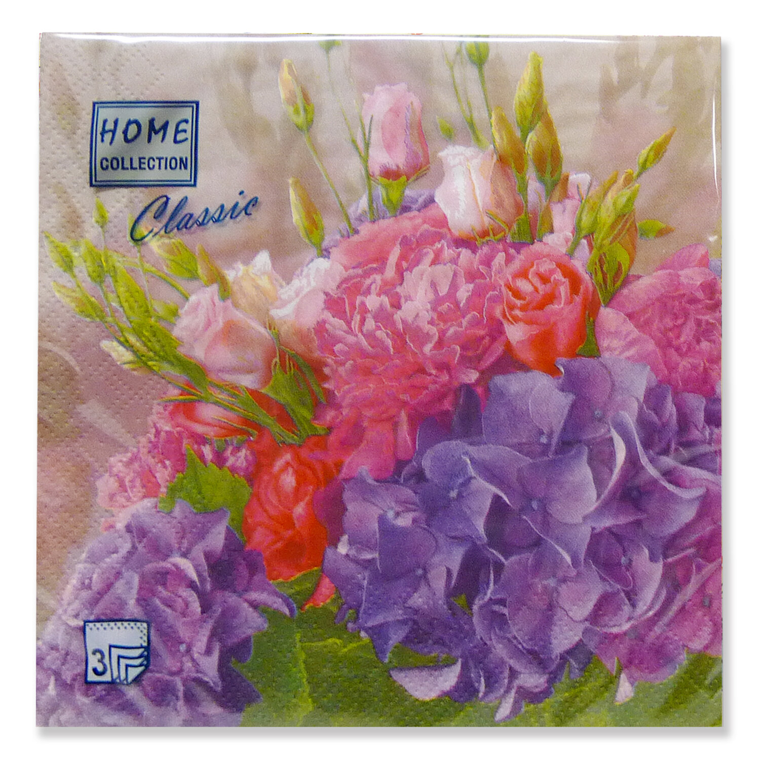 фото Салфетки бумажные Букет, 3 слоя, 33х33 см, 20 листов