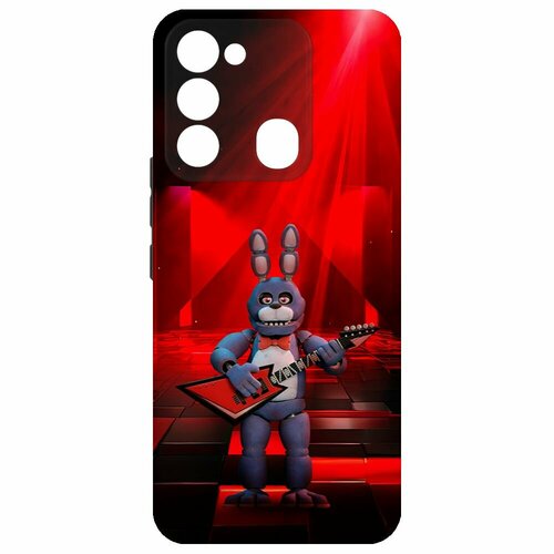 Чехол-накладка Krutoff Soft Case фнаф (FNAF) - Бонни с гитарой для TECNO Spark Go 2022 черный чехол накладка krutoff soft case фнаф fnaf кошмарный фредди для tecno spark go 2023 черный