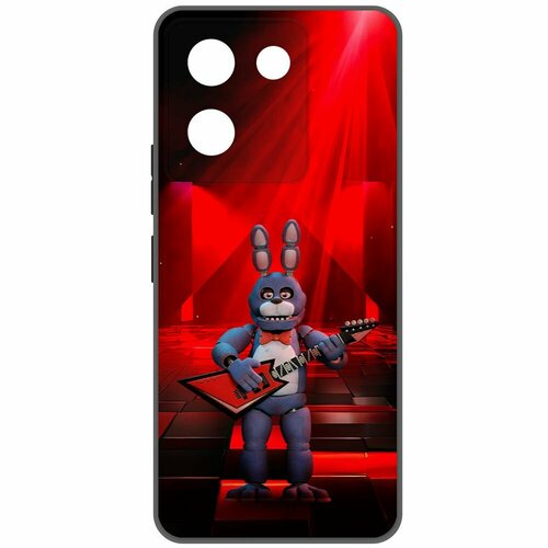 Чехол-накладка Krutoff Soft Case фнаф (FNAF) - Бонни с гитарой для Vivo Y27s черный чехол накладка krutoff soft case фнаф fnaf фокси для vivo y27s черный