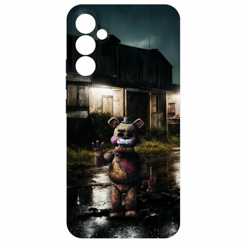 Чехол-накладка Krutoff Soft Case фнаф (FNAF) - Фредди под дождем для Samsung Galaxy A34 5G (A346) черный чехол накладка krutoff soft case фнаф fnaf фредди под дождем для samsung galaxy a25 5g a256 черный