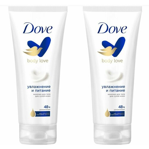 DOVE Молочко для тела Увлажнение и Питание, 200 мл - 2 штуки молочко для тела dove увлажнение и питание 200мл х2шт