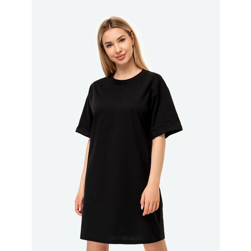 Платье HappyFox, размер 44, черный платье футболка женское оверсайз молочного цвета