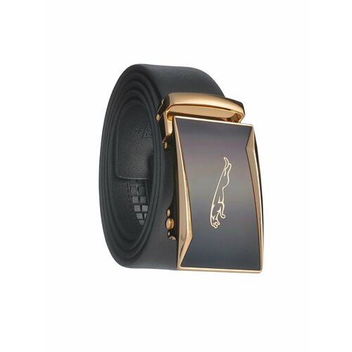 фото Ремень williampolo, размер 122, черный, золотой