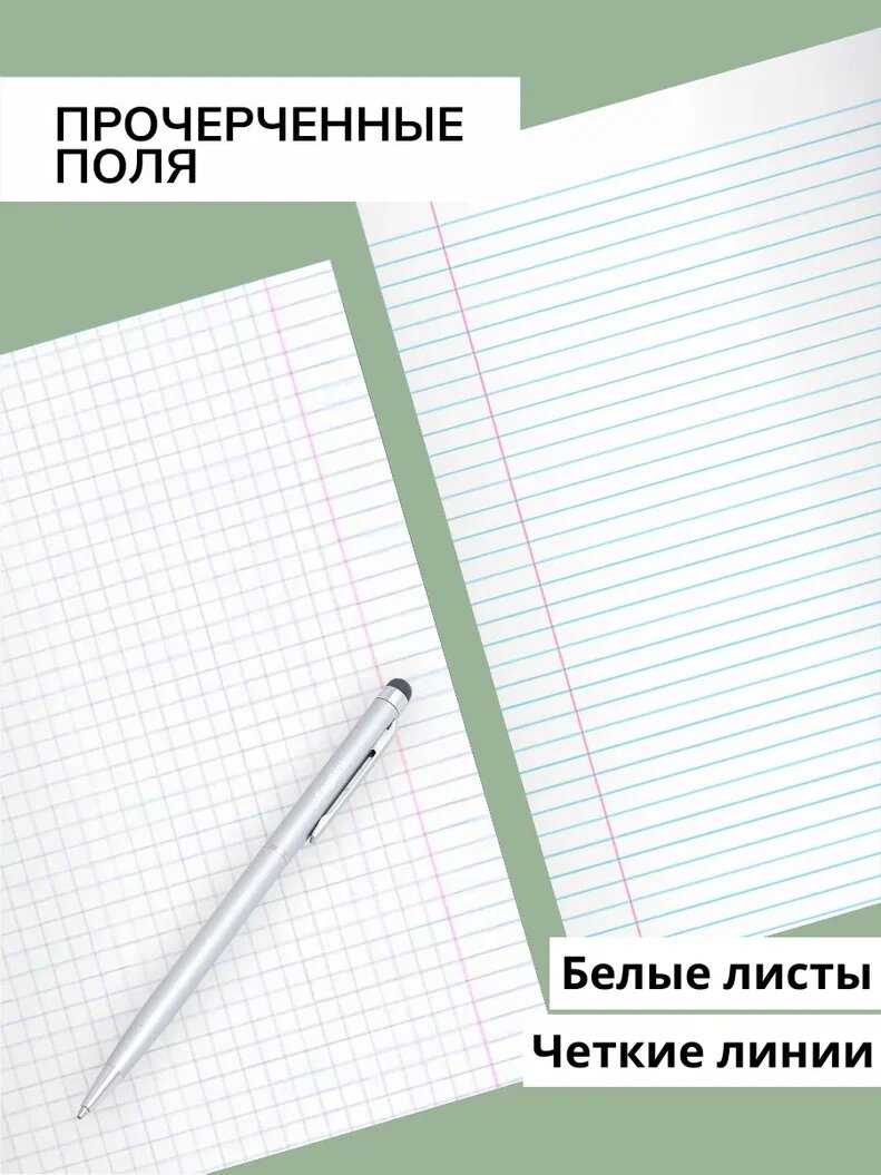 Тетрадь 40 листов в клетку линейку А5 BG набор предметных рабочих тетрадок 10 шт в твердой обложке