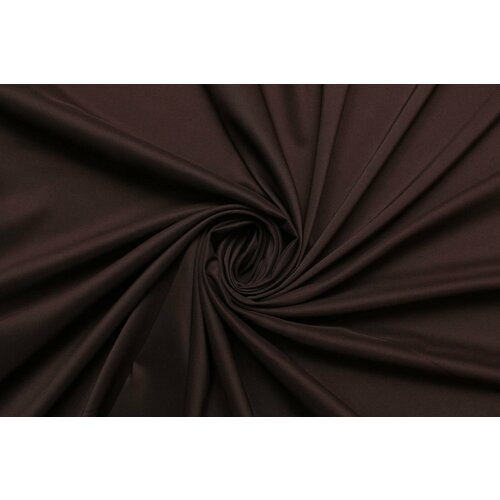 Ткань подкладочная стрейч цвета горького шоколада, ш150см, 0,5 м