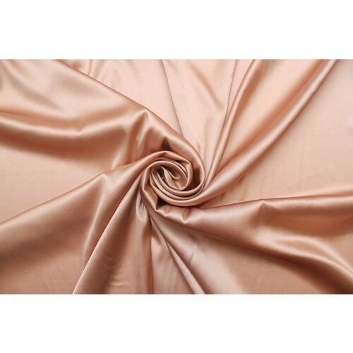 Ткань Шёлковый атлас-стрейч Maliparmi бежево-розоватого цвета, 100 г/пм, ш142см, 0,5 м