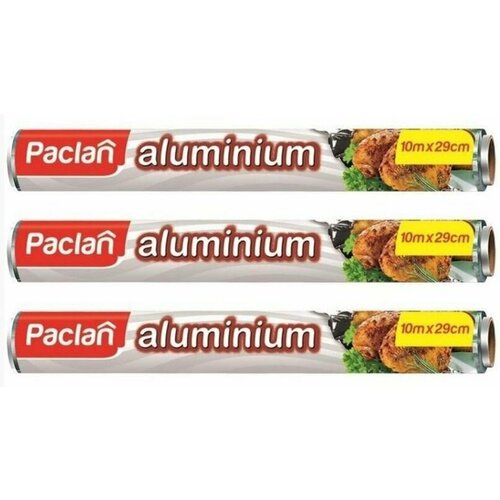 Paclan Фольга алюминиевая, 10 м х 29 см, 3 шт