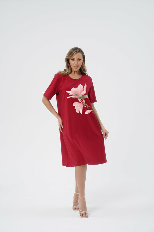 Платье Modno.ru, размер 54-56, бордовый