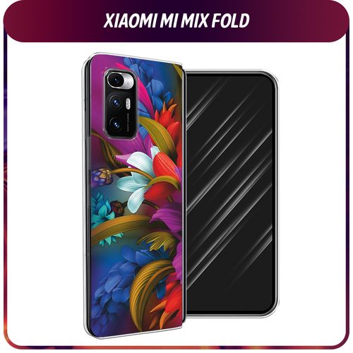 Силиконовый чехол на Xiaomi Mi Mix Fold / Сяоми Ми Микс Фолд Фантастические цветы