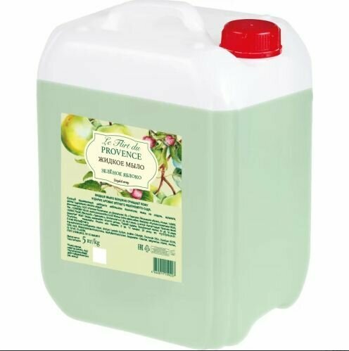 Жидкое мыло для рук Le Flirt (Ле Флирт) Зеленое яблоко 5 л,3 шт.