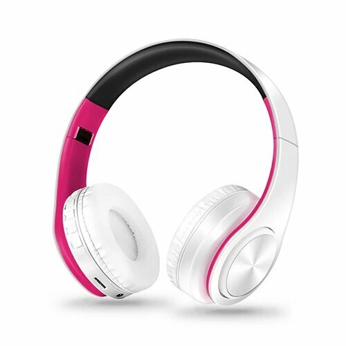 Bluetooth-наушники полноразмерные Bluetooth 5.0, розовые