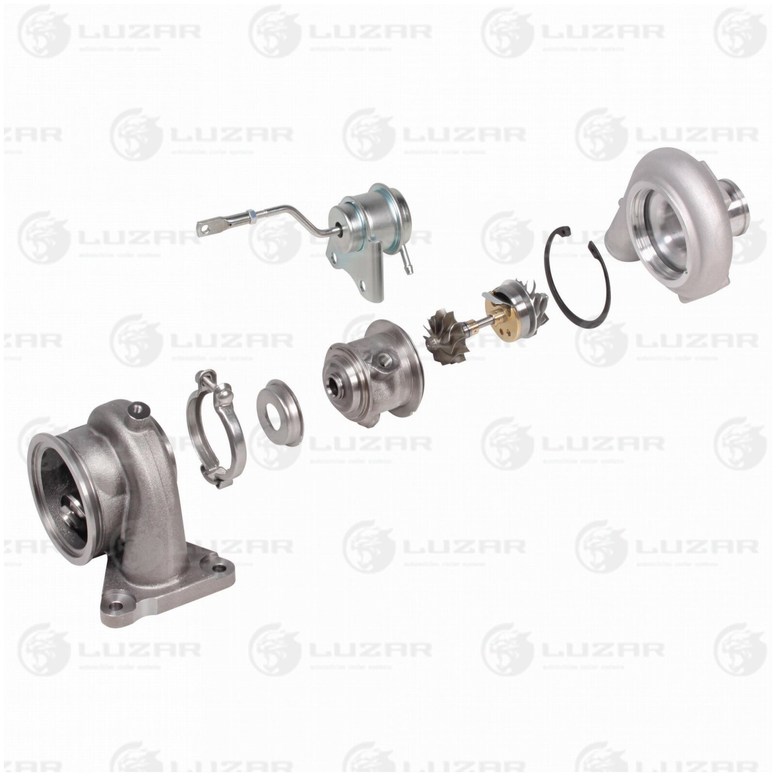 Турбокомпрессор для а/м PSA Boxer (06)/Jumper (06-) 2.2D (TD03) LUZAR - фото №5