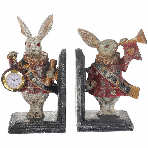 Подставка-держатель для книг интерьерная с часамиЗаяц - паж н-р из 2-х штук 25х21х85см 5876₽