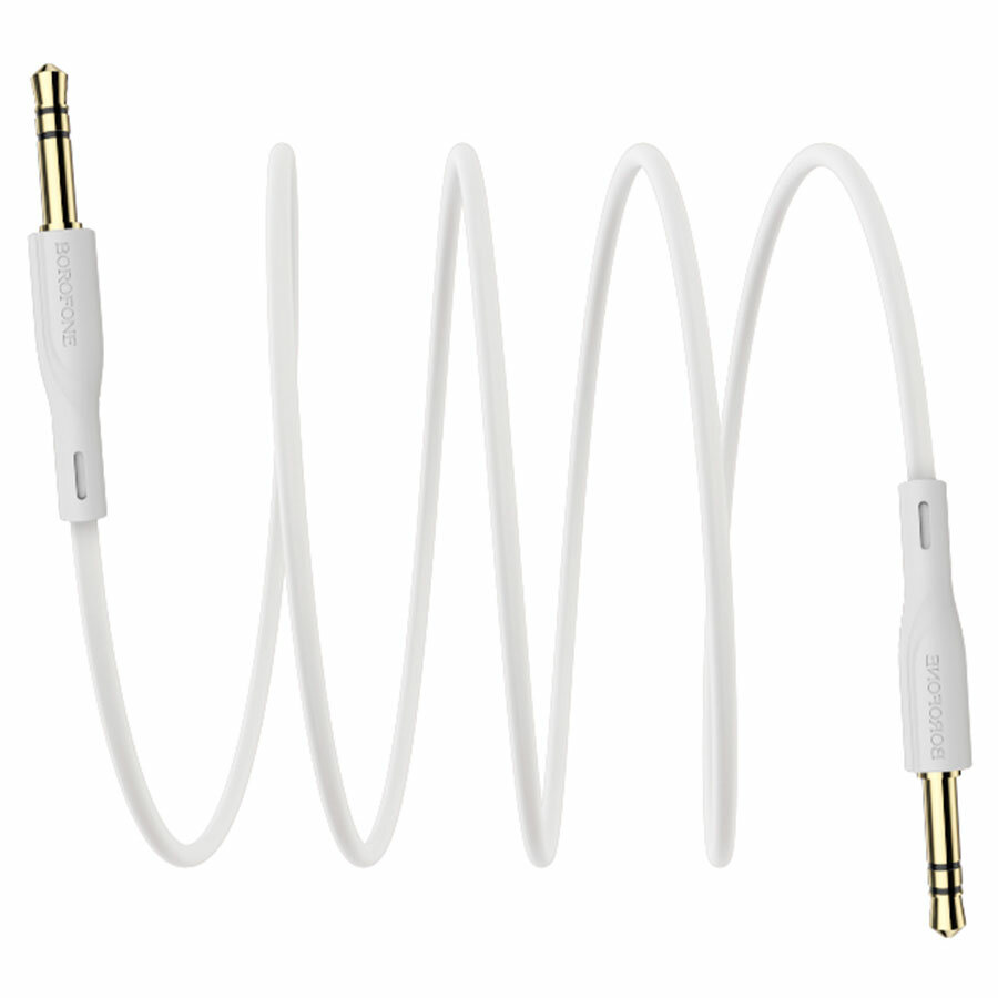 Аудиокабель BOROFONE BL1 Audiolink AUX Jack 35 (m) - Jack 35 (m) 1 м белый