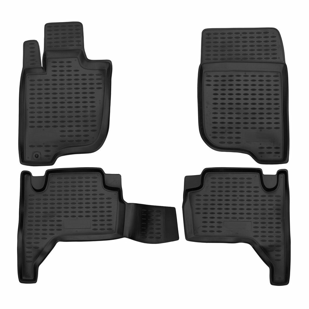 Коврики салона Element MITSUBISHI L-200 IV полиуретановые черные 4 шт. - фото №8