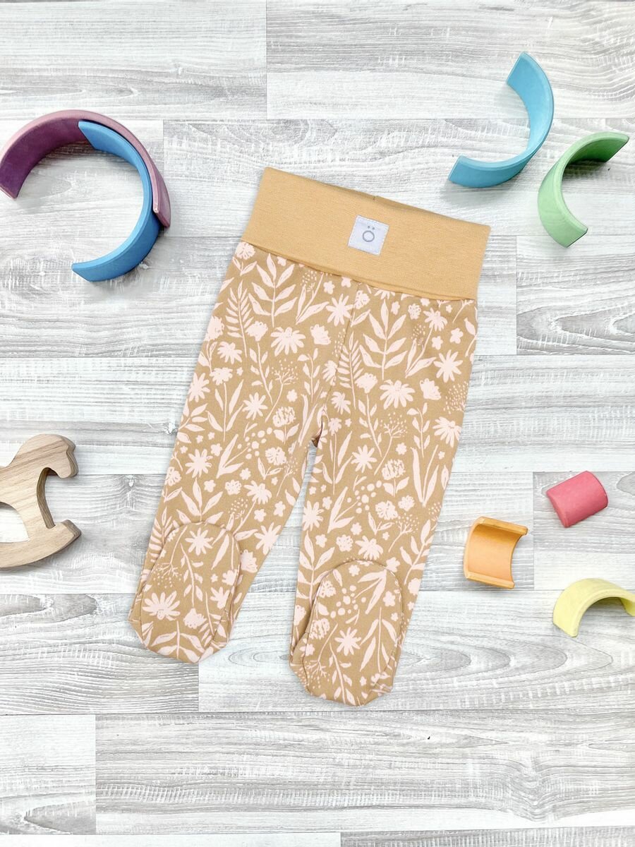 Ползунки Mjolk Caramel Flowers на широком поясе (62)