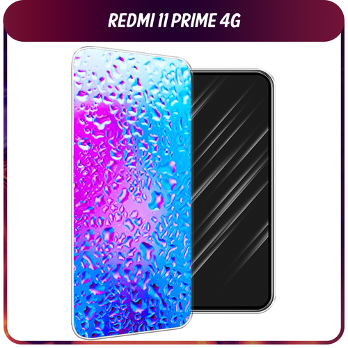 Силиконовый чехол на Xiaomi Redmi 11 Prime 4G / Сяоми Редми Прайм 11 4G Капли на стекле силиконовый чехол на xiaomi redmi 11 prime 4g сяоми редми прайм 11 4g много надписей