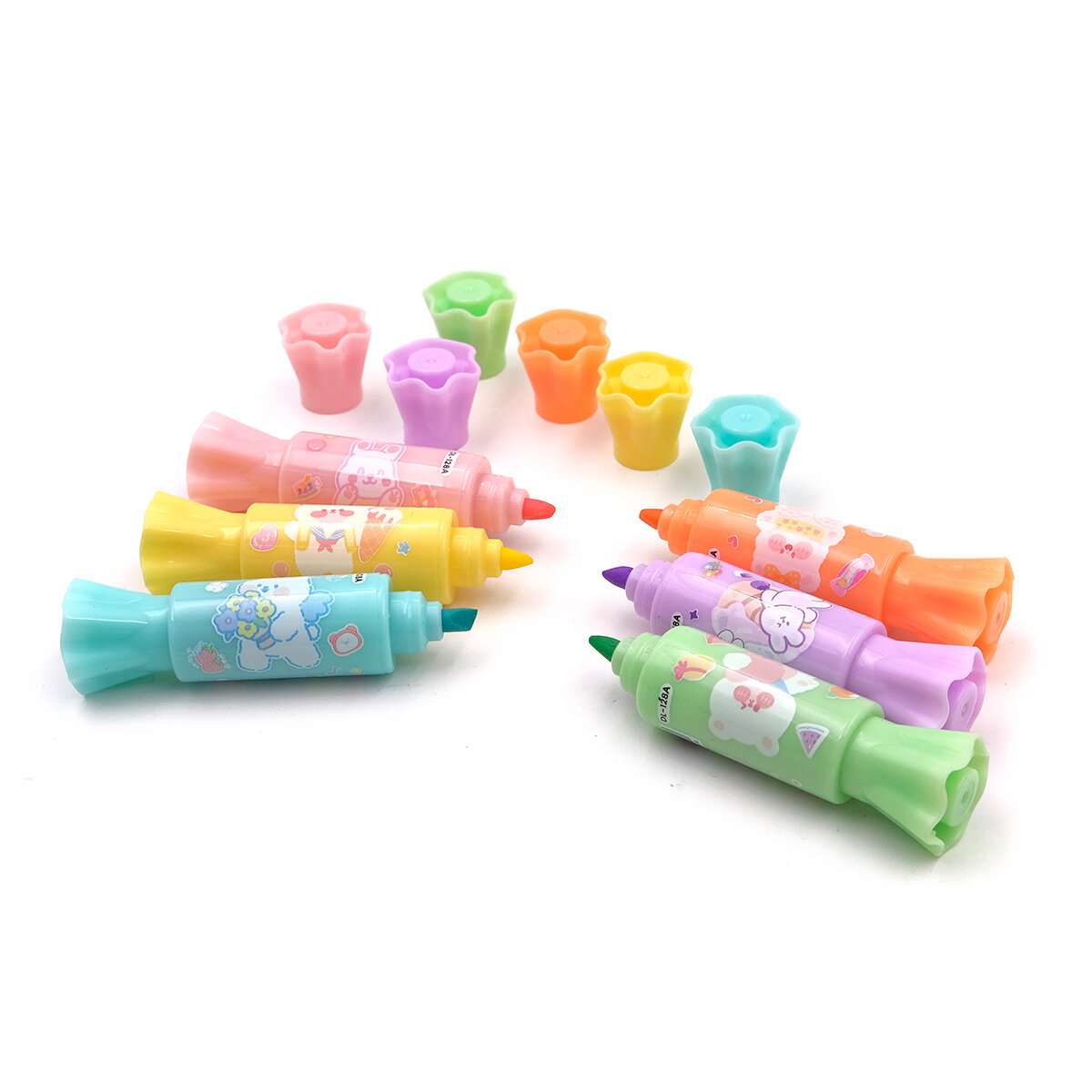 Маркеры текстовыделители Darvish "Конфетки", 6 цветов в упаковке — фото 1