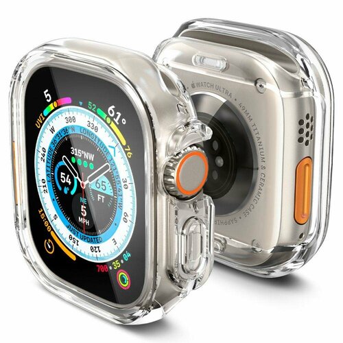 Чехол SPIGEN для Apple Watch Ultra (49 mm) - Ultra Hybrid - Прозрачный - ACS05459 бесцветный, прозрачный