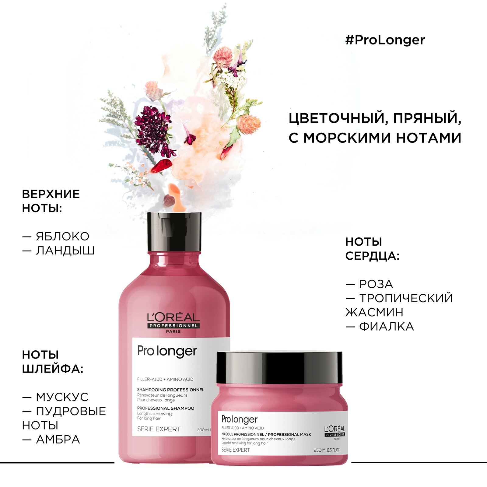 L'OREAL PROFESSIONNEL Весенний набор Pro Longer для длинных волос (Шампунь 300 мл + Маска 250 мл)