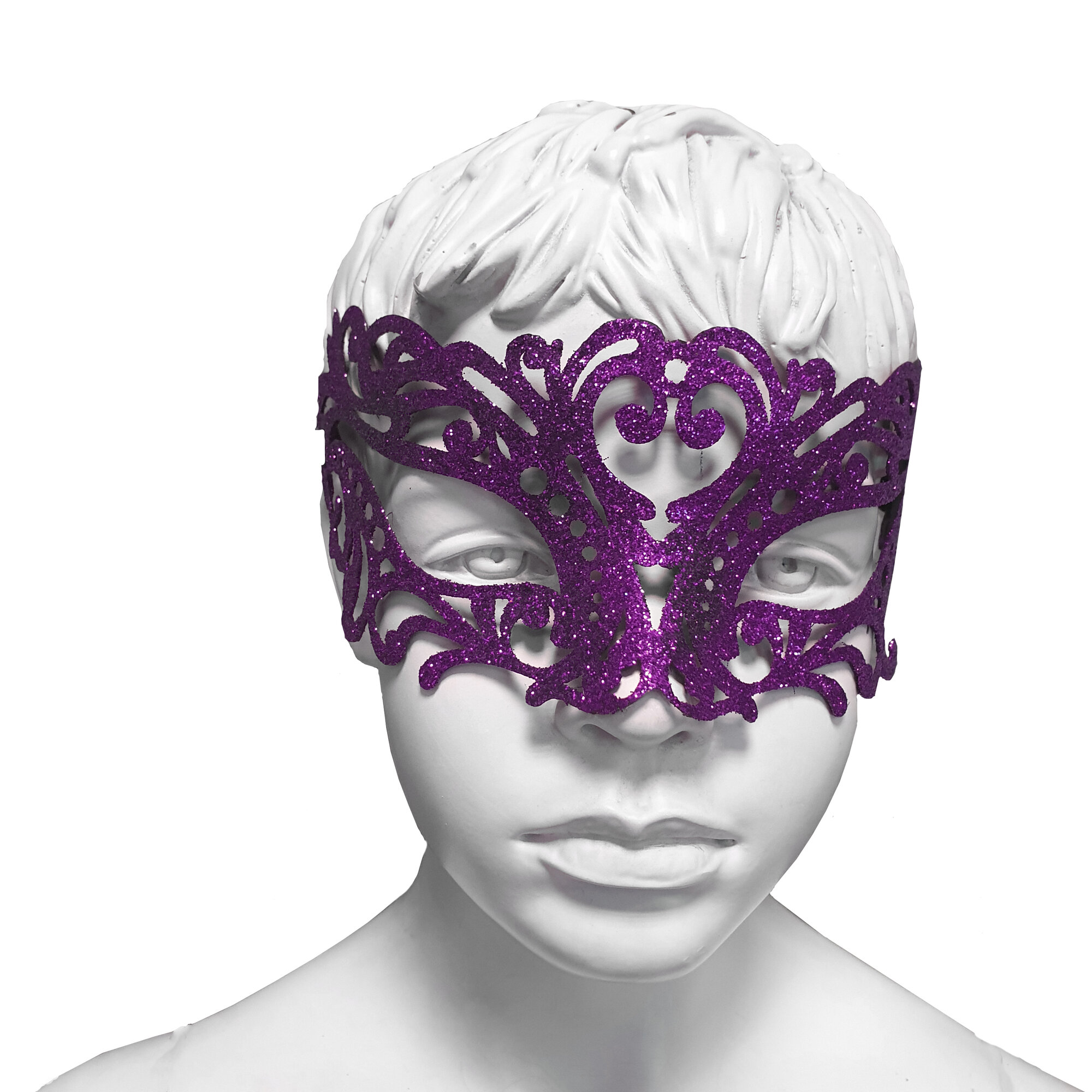 Карнавальная маска, 2 штуки, цвет фиолетовый