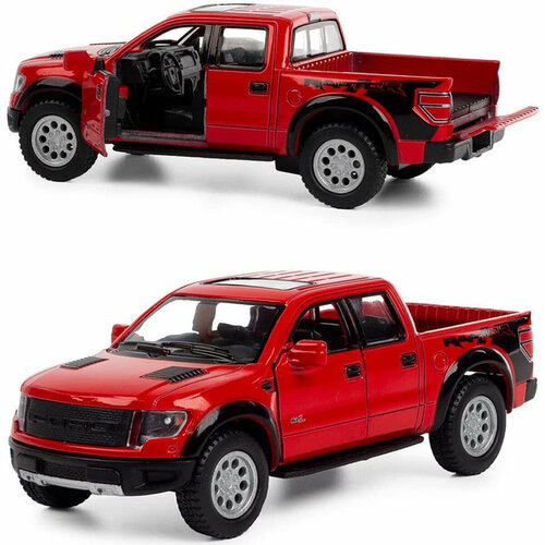 Машинка металлическая 1:46 «2013 Ford F-150 SVT Raptor SuperCrew» инерционная / Красный машинка металлическая инерционная 2013 ford f 150 svt raptor 1 46 цвет в ассортименте kinsmart kt5365dpr