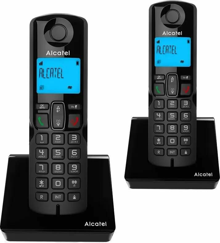 Радиотелефон Alcatel S230 DUO RU, черный [atl1422788]