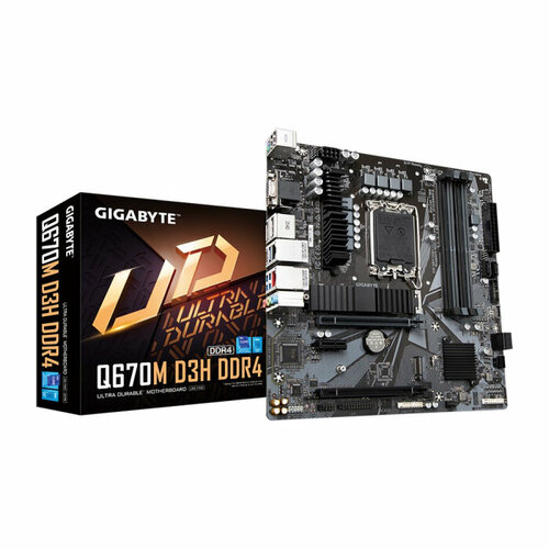 Материнская плата Gigabyte Q670M D3H DDR4 RTL 2077600₽