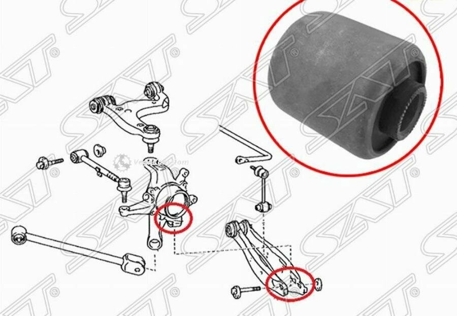 Сайлентблок кулака заднего TOYOTA CROWN CROWN MAJESTA UZS17 GS171 JKS175 JZS17 ST4230430070U