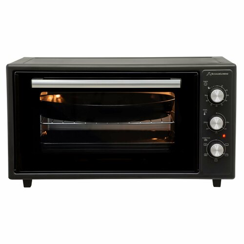 Мини-печь электрическая Schaub Lorenz SSLE OS5051 5 режимов 50л мощность 16 кВт конвекция таймер 90 мин автоматическое отключение со звуковым сигналом скрытый тэн круглый противень освещение камеры 1099000₽