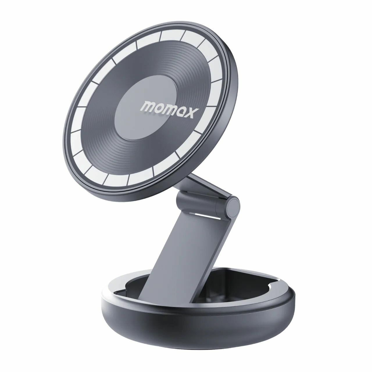 Магнитная настольная подставка для телефона Momax Pac Mount поворотная (Gray)