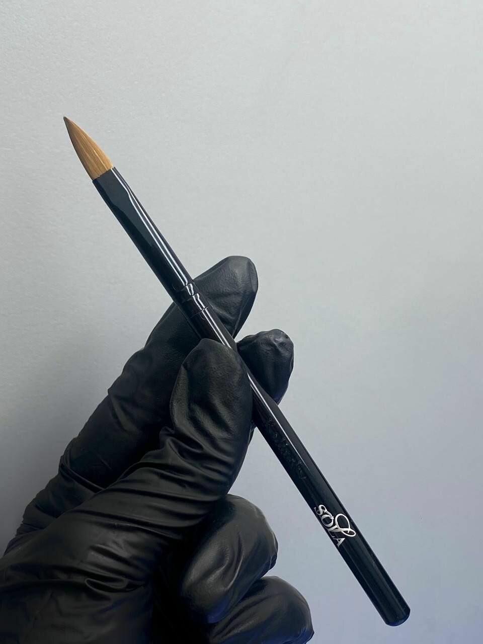 Кисть для акригеля и полигеля SOLAlove, Kolinsky