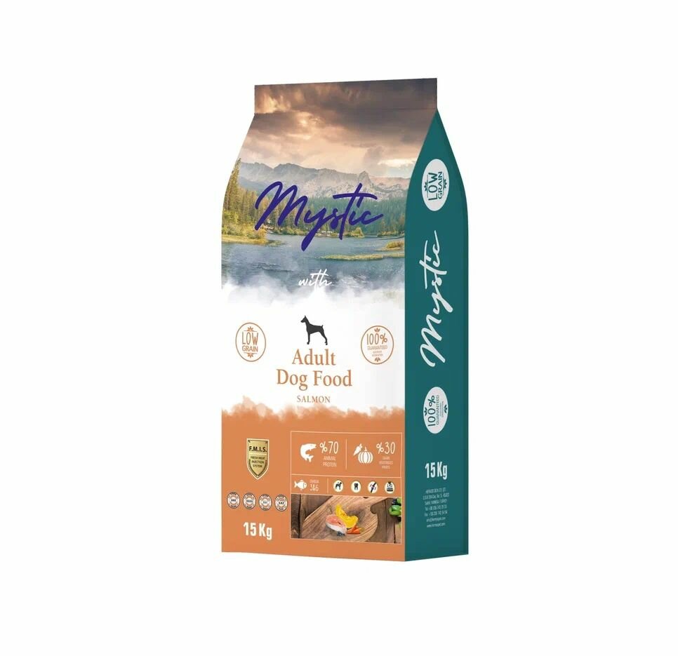 Mystic Adult Dog Food Salmon 15 кг сухой корм для собак с лососем