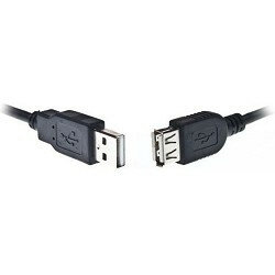 Bion Кабель удлинительный USB 2.0 A-A (m-f), 3м, черный (BXP-CCP-USB2-AMAF-030)