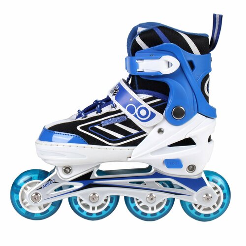 Роликовые коньки раздвижные 35-38размер Power SKATE Цвет синий 3000₽