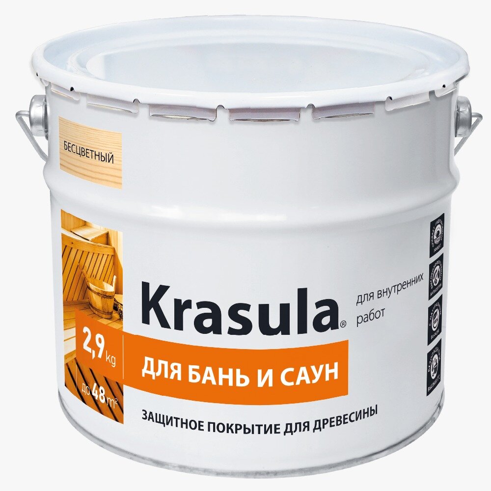 KRASULA (красула) Защитный состав для бань и саун 2,9 кг