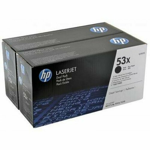 Q7553XD HP 53X Двойная упаковка картриджей для HP LJ P2014/2015 (по 7000 стр.)