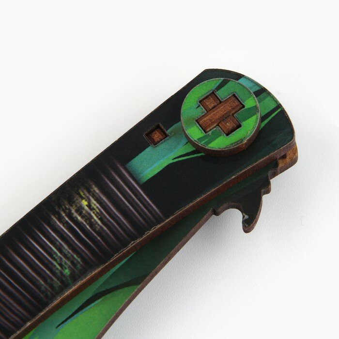 Сувенир деревянный нож наваха «Кристалл зеленый», 22 см