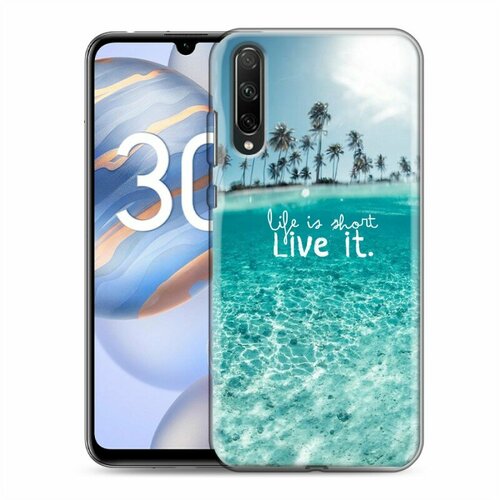 Дизайнерский силиконовый чехол для Huawei Honor 30i Пляж силиконовый чехол давид на honor 30i
