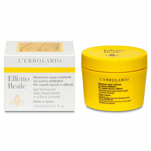 LERBOLARIO Маска для волос питательная восстанавливающая Effetto Reale Super Nourishing 150мл 2183₽
