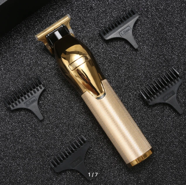 Электрическая перезаряжаемая машинка для стрижки волос и бороды T-blade Pro, золото
