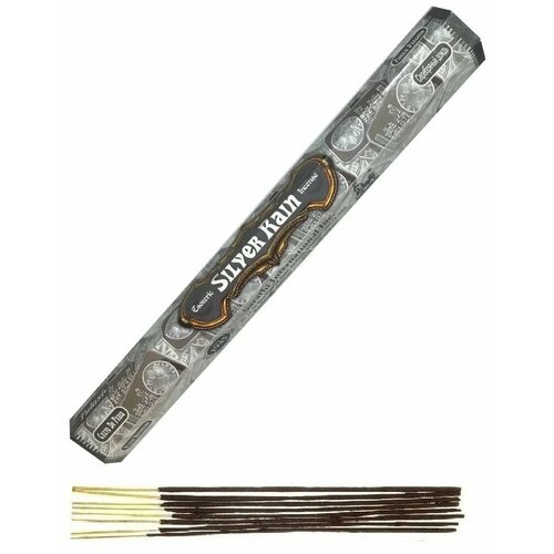 Tulasi SILVER RAIN Esoteric Incense Sticks, Sarathi (Туласи благовония серебряный дождь, Саратхи), уп. 20 палочек. благовония саратхи серебряный дождь sarathi silver rain 20 палочек