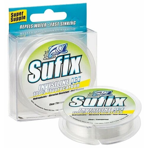 флюорокарбон sufix invisiline ice fluorocarbon 0 14мм 50м clear Флюорокарбоновая леска Sufix Invisiline Ice Fluorocarbon 0.5 мм, 50 м, 23.5 кг, прозрачный, 1 шт.