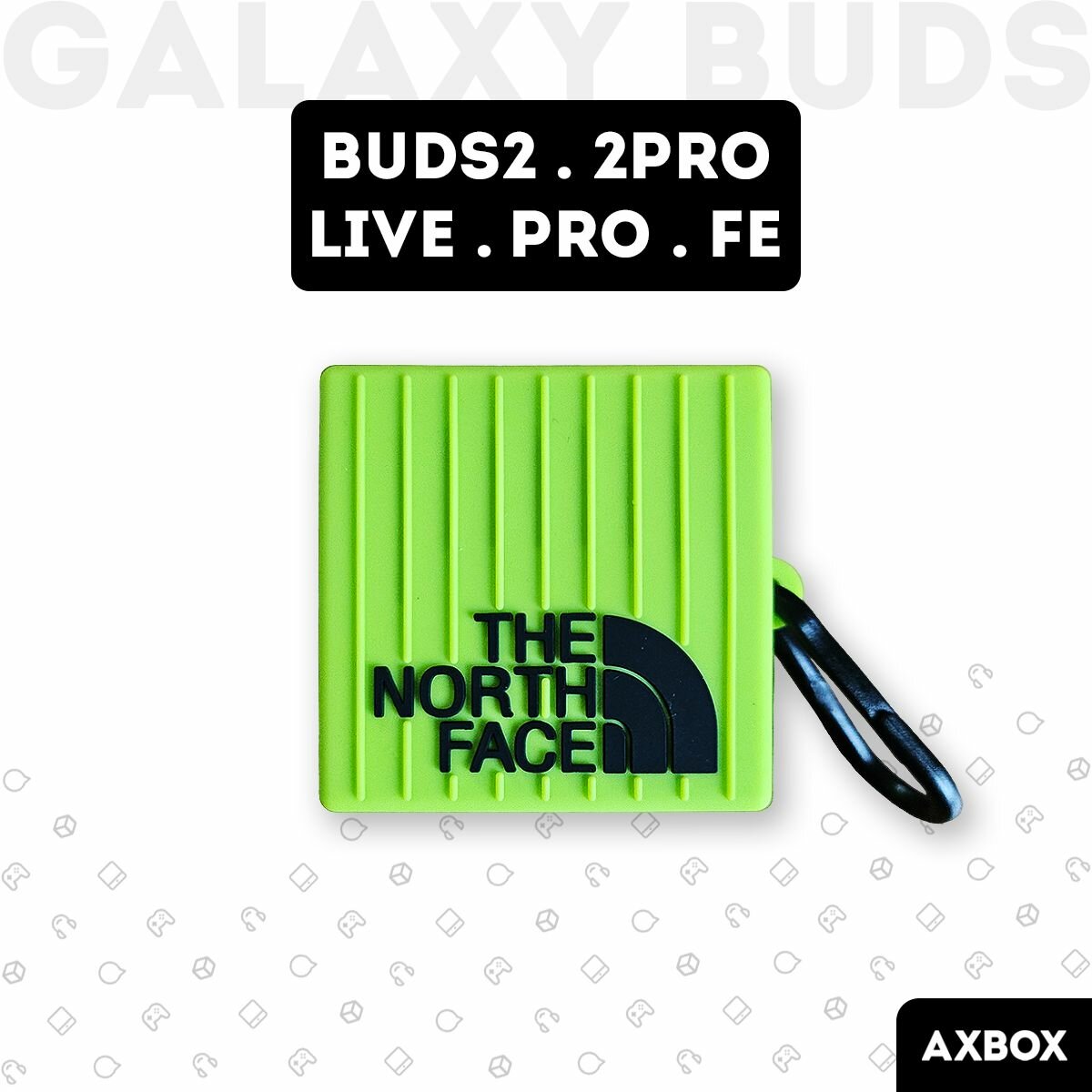Galaxy Buds 2 Pro чехол для наушников Samsung Buds 2 / FE / Live, North Face зеленый