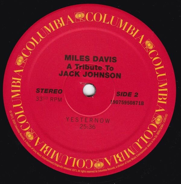 Виниловая пластинка Miles Davis A TRIBUTE TO JACK JOHNSON Sony Music - фото №3