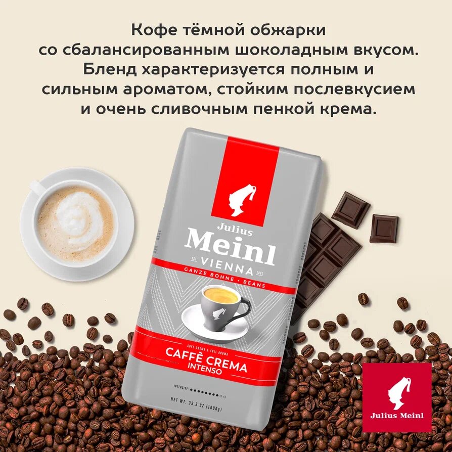 Кофе в зернах Julius Meinl Caffe Crema Intenso 1кг - фото №5
