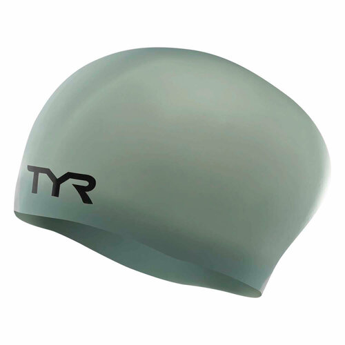 Шапочка для плавания TYR Long Hair Wrinkle-Free Silicone Cap Серебристый