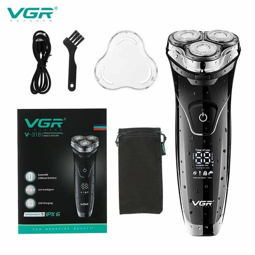 Электробритва VGR V-318, черный электробритва vgr professional v 318 черный