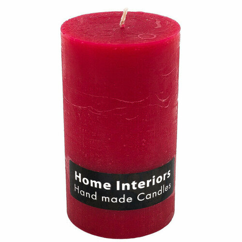 Свеча-столбик home interiors рустик 7х19см 50чг красная без аромата 1597₽