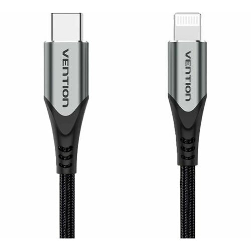 Кабель Vention USB 2.0 CM/Lightning 8M для iPad/iPhone - 1м. Серебристый кабель usb3 1 cm hdmi 1 8m cu423mcpd 1 8m vcom